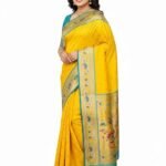 Sumis Fashion Silk Sarees Women's Paithani Soft Silk Saree With Blouse Piece (yellow)